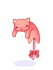 Pink Drooping Cat